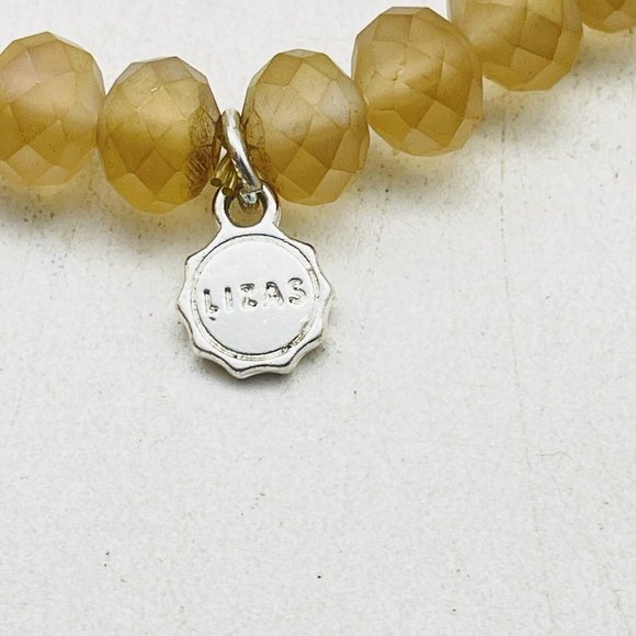 LIZAS Pink Beaded Stretch Bracelet Silver Tone Faceted Classic Career Cosplay - Picture 2 of 7